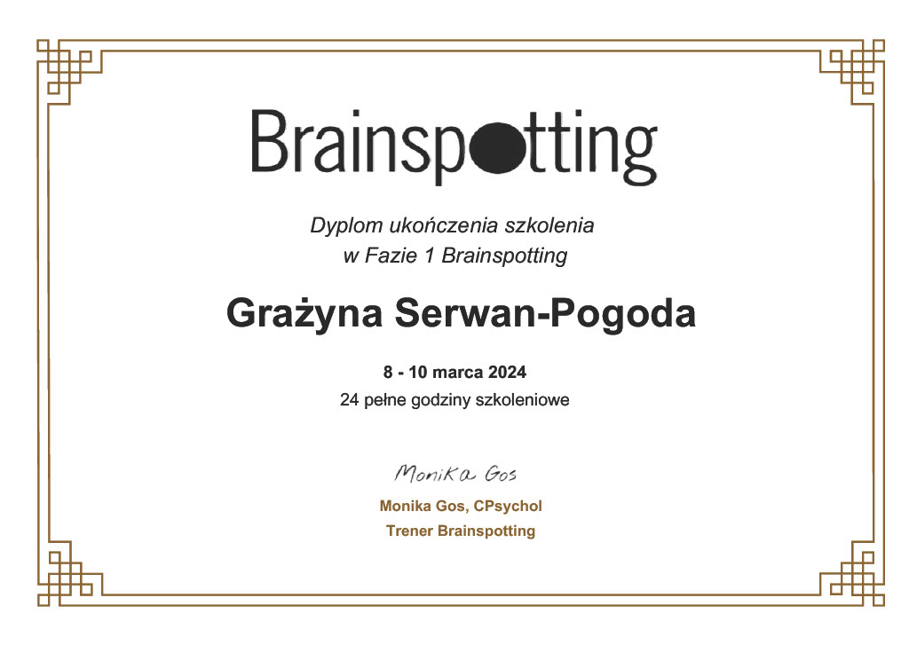 Dyplom Brainspotting